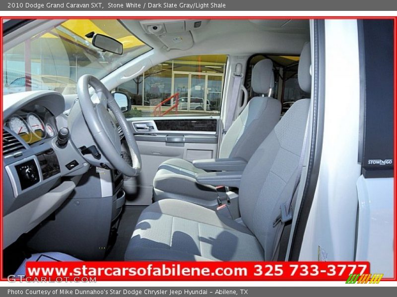Stone White / Dark Slate Gray/Light Shale 2010 Dodge Grand Caravan SXT