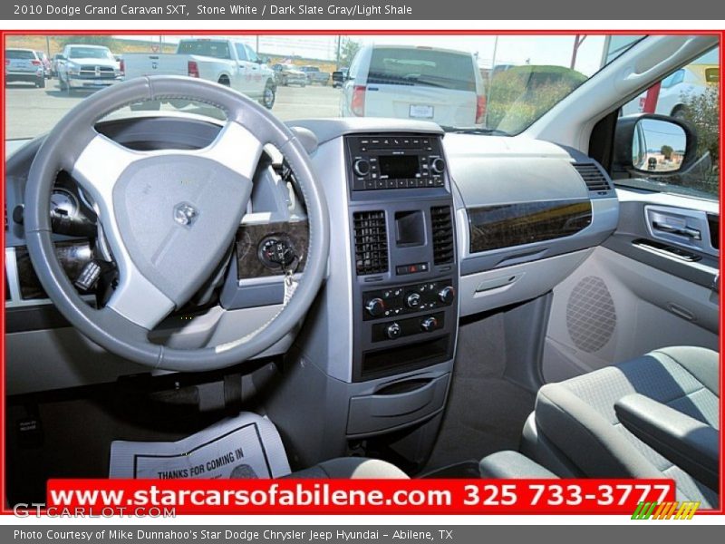 Stone White / Dark Slate Gray/Light Shale 2010 Dodge Grand Caravan SXT