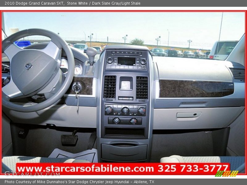 Stone White / Dark Slate Gray/Light Shale 2010 Dodge Grand Caravan SXT