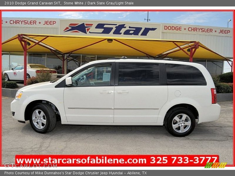 Stone White / Dark Slate Gray/Light Shale 2010 Dodge Grand Caravan SXT