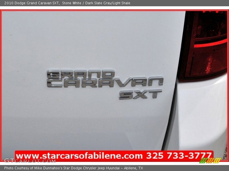 Stone White / Dark Slate Gray/Light Shale 2010 Dodge Grand Caravan SXT
