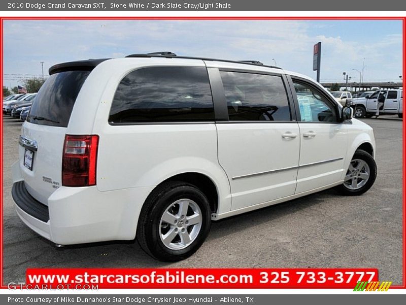 Stone White / Dark Slate Gray/Light Shale 2010 Dodge Grand Caravan SXT