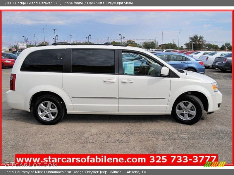 Stone White / Dark Slate Gray/Light Shale 2010 Dodge Grand Caravan SXT