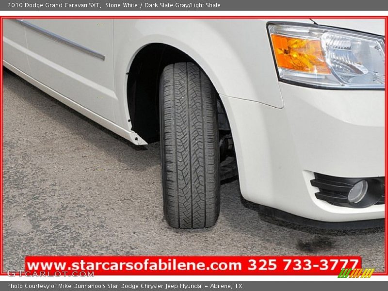 Stone White / Dark Slate Gray/Light Shale 2010 Dodge Grand Caravan SXT