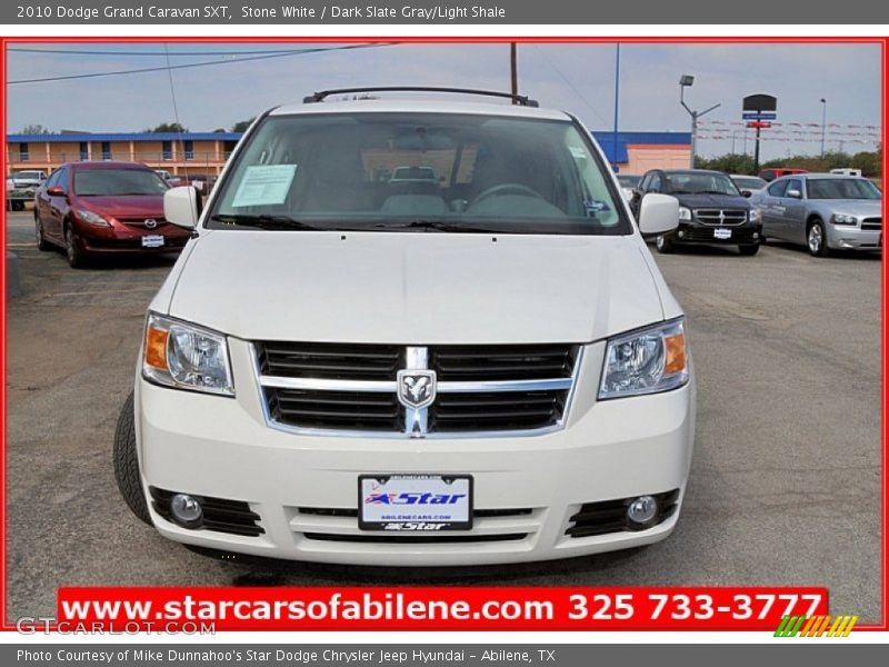 Stone White / Dark Slate Gray/Light Shale 2010 Dodge Grand Caravan SXT