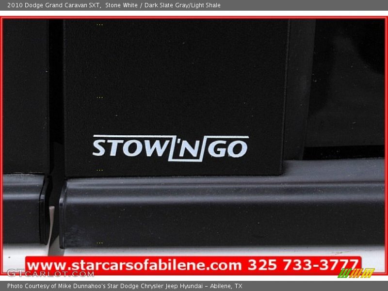 Stone White / Dark Slate Gray/Light Shale 2010 Dodge Grand Caravan SXT