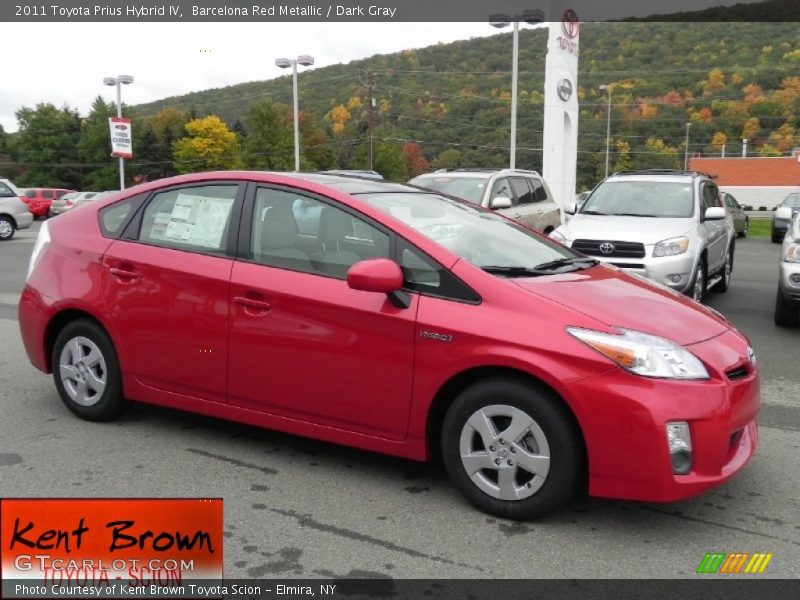 Barcelona Red Metallic / Dark Gray 2011 Toyota Prius Hybrid IV