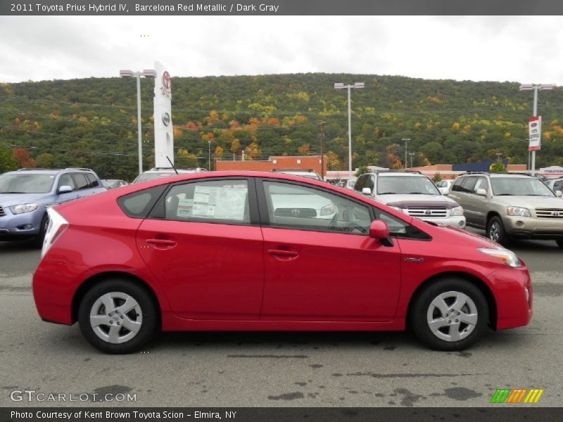 Barcelona Red Metallic / Dark Gray 2011 Toyota Prius Hybrid IV