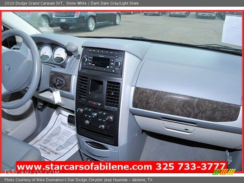 Stone White / Dark Slate Gray/Light Shale 2010 Dodge Grand Caravan SXT