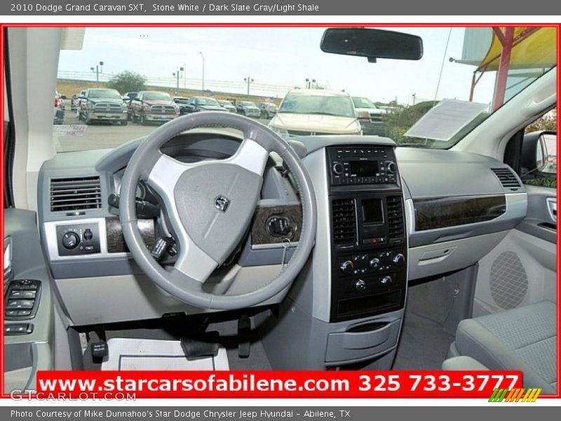 Stone White / Dark Slate Gray/Light Shale 2010 Dodge Grand Caravan SXT