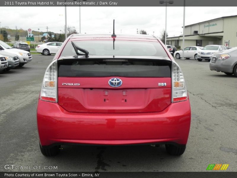 Barcelona Red Metallic / Dark Gray 2011 Toyota Prius Hybrid IV