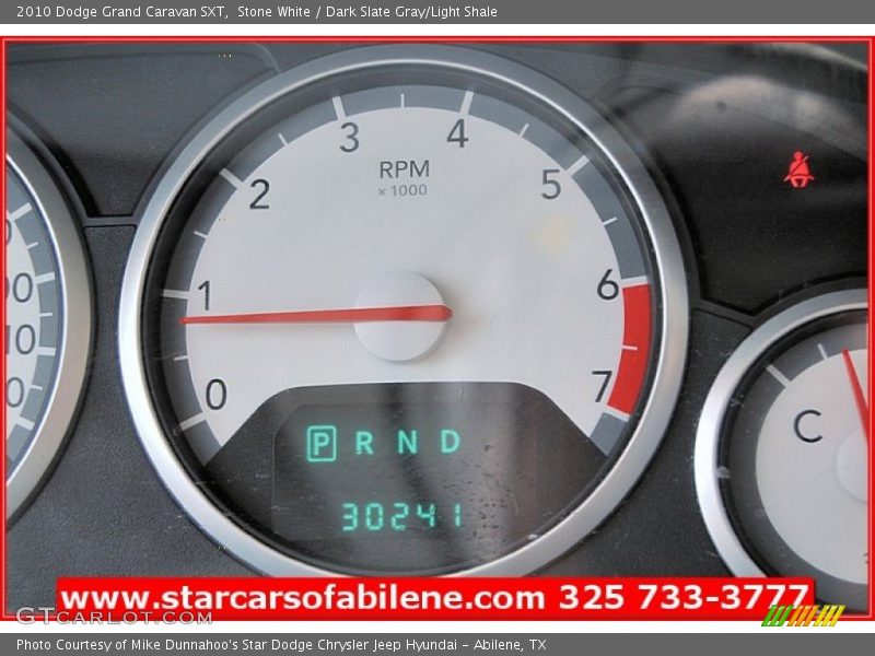 Stone White / Dark Slate Gray/Light Shale 2010 Dodge Grand Caravan SXT