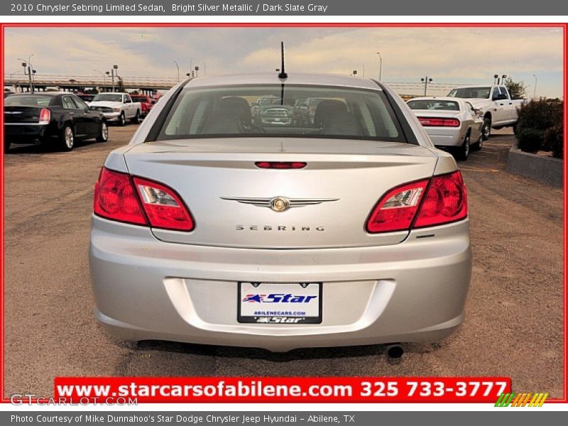 Bright Silver Metallic / Dark Slate Gray 2010 Chrysler Sebring Limited Sedan