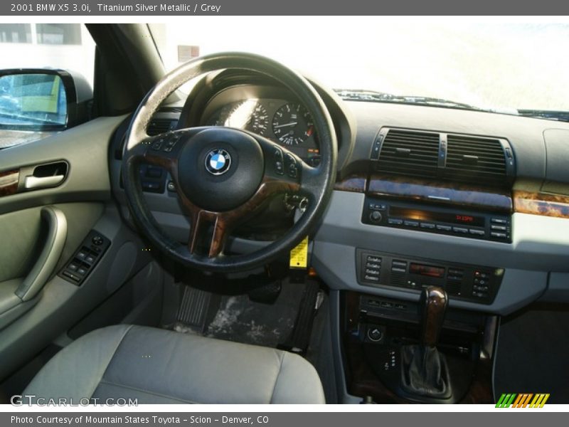 Titanium Silver Metallic / Grey 2001 BMW X5 3.0i