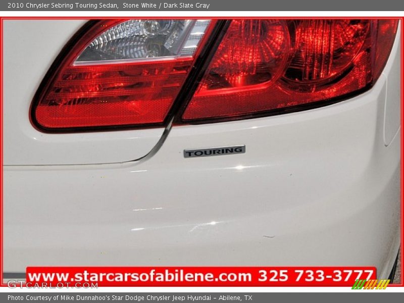 Stone White / Dark Slate Gray 2010 Chrysler Sebring Touring Sedan