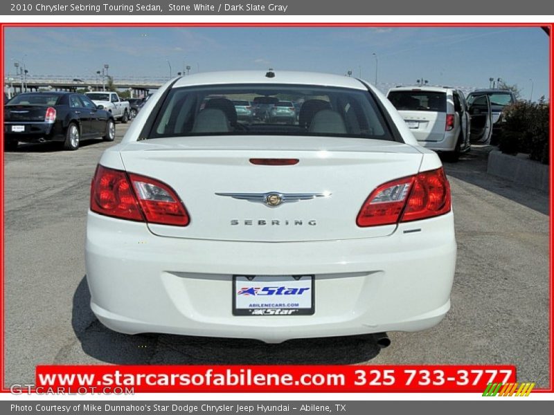 Stone White / Dark Slate Gray 2010 Chrysler Sebring Touring Sedan