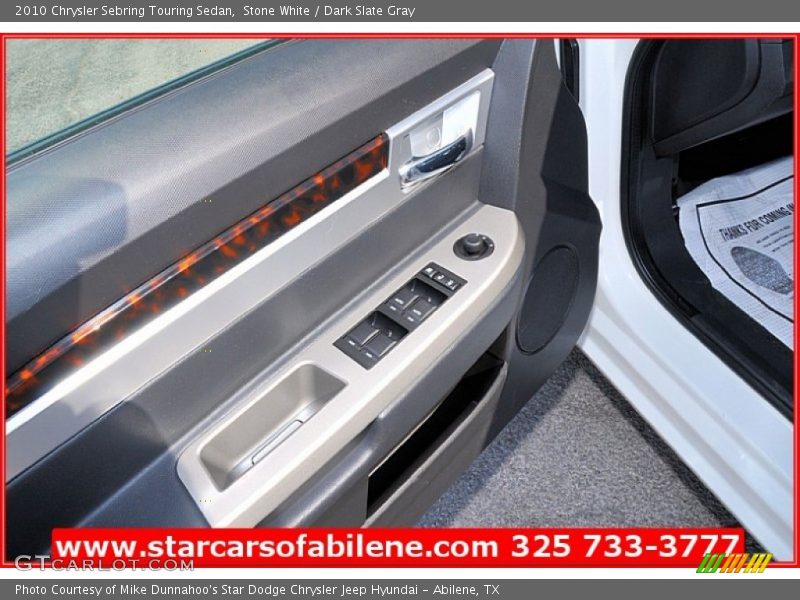 Stone White / Dark Slate Gray 2010 Chrysler Sebring Touring Sedan