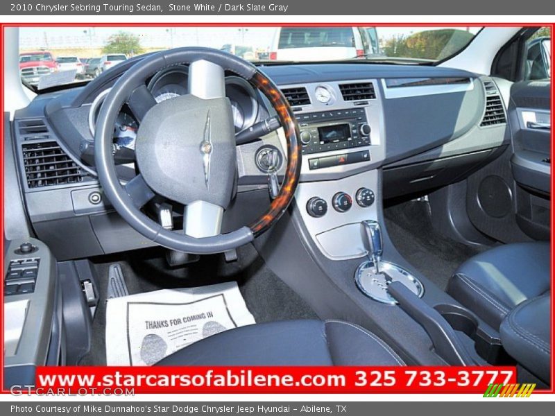 Stone White / Dark Slate Gray 2010 Chrysler Sebring Touring Sedan