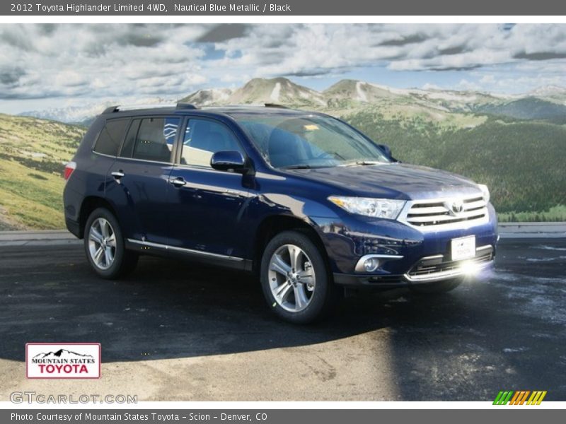 Nautical Blue Metallic / Black 2012 Toyota Highlander Limited 4WD