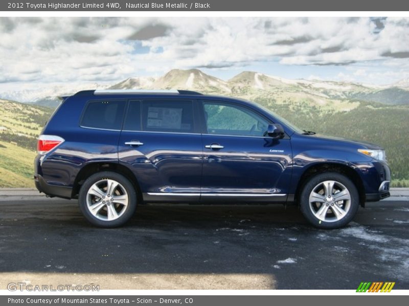 Nautical Blue Metallic / Black 2012 Toyota Highlander Limited 4WD