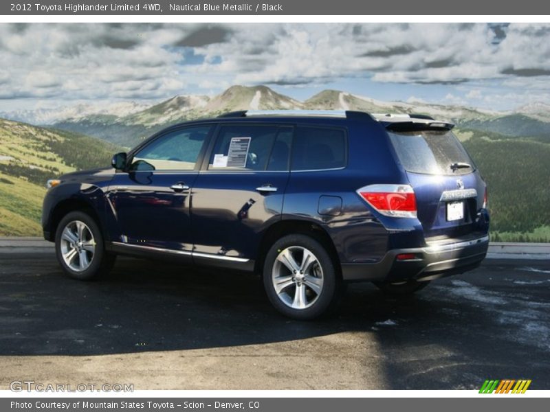 Nautical Blue Metallic / Black 2012 Toyota Highlander Limited 4WD