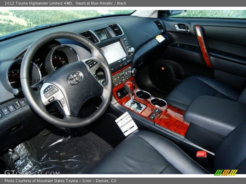 Nautical Blue Metallic / Black 2012 Toyota Highlander Limited 4WD