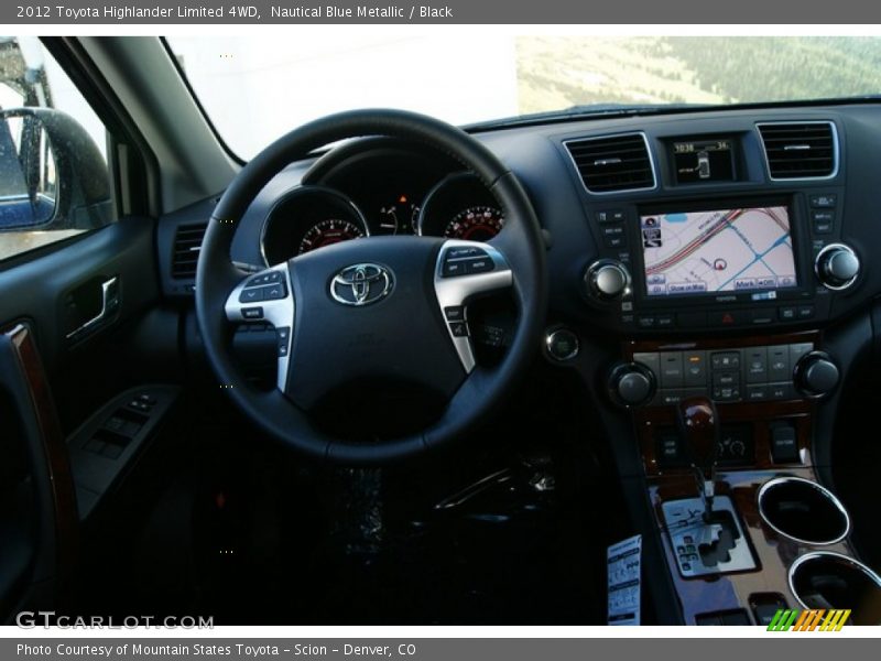 Nautical Blue Metallic / Black 2012 Toyota Highlander Limited 4WD