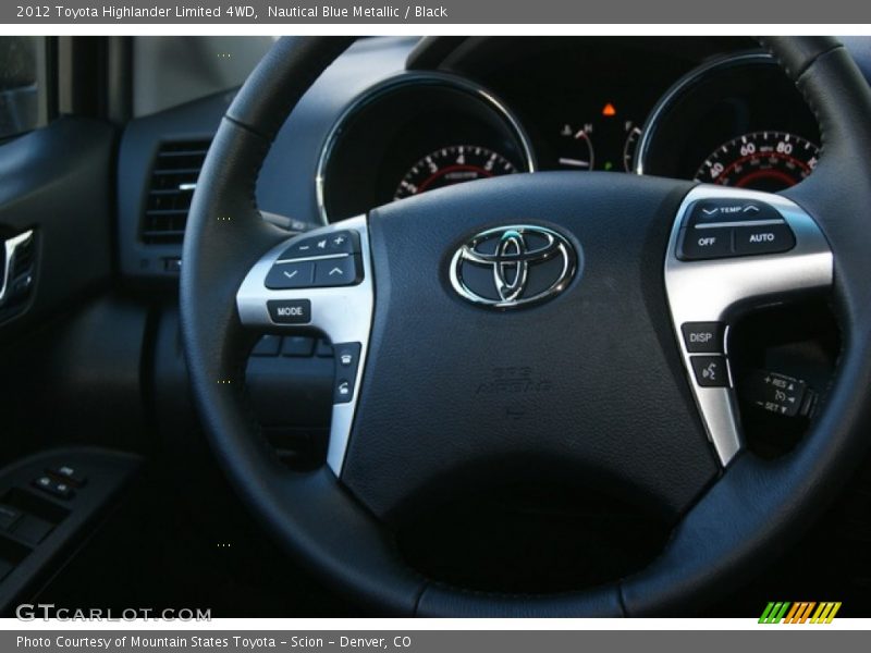 Nautical Blue Metallic / Black 2012 Toyota Highlander Limited 4WD