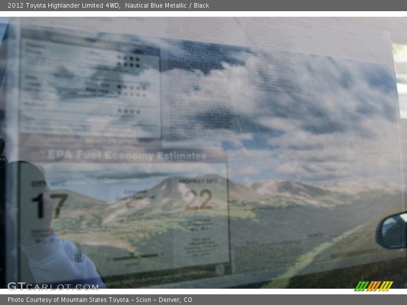 Nautical Blue Metallic / Black 2012 Toyota Highlander Limited 4WD