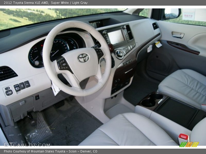  2012 Sienna XLE AWD Light Gray Interior