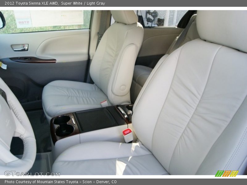 Super White / Light Gray 2012 Toyota Sienna XLE AWD