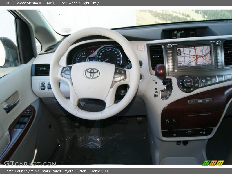 Super White / Light Gray 2012 Toyota Sienna XLE AWD