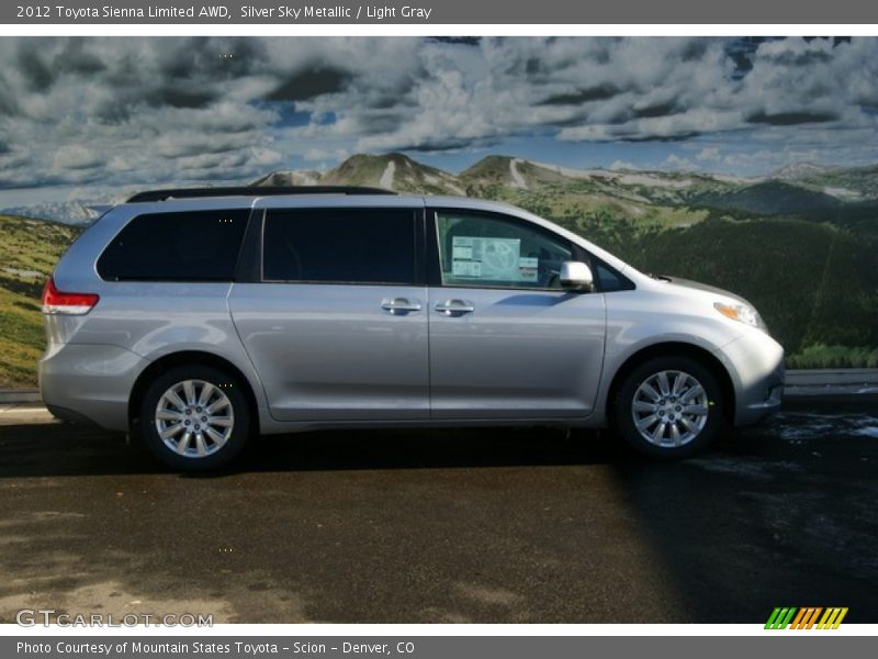 Silver Sky Metallic / Light Gray 2012 Toyota Sienna Limited AWD