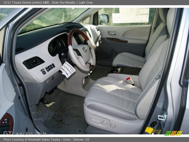 Silver Sky Metallic / Light Gray 2012 Toyota Sienna Limited AWD