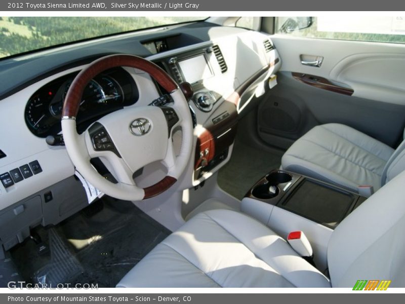 Silver Sky Metallic / Light Gray 2012 Toyota Sienna Limited AWD