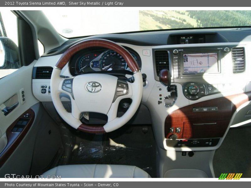 Silver Sky Metallic / Light Gray 2012 Toyota Sienna Limited AWD
