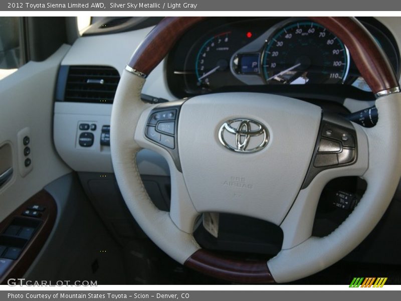 Silver Sky Metallic / Light Gray 2012 Toyota Sienna Limited AWD