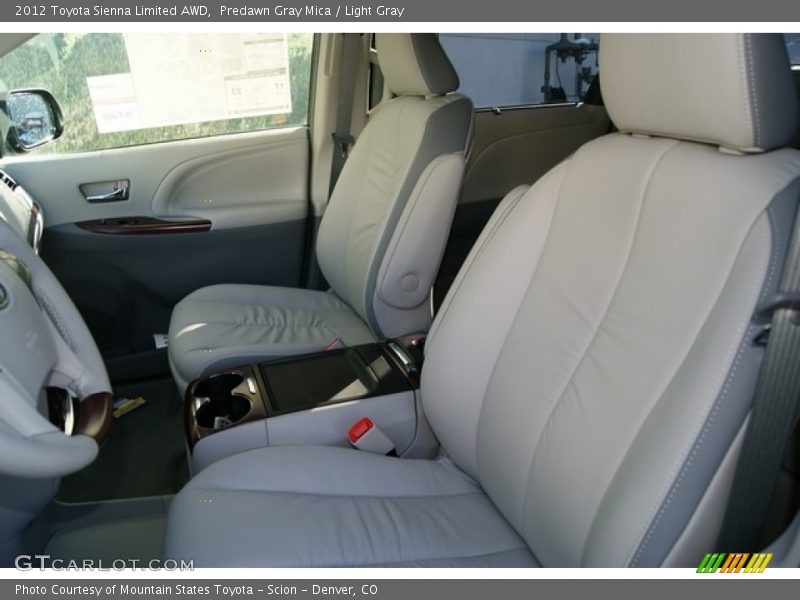 Predawn Gray Mica / Light Gray 2012 Toyota Sienna Limited AWD