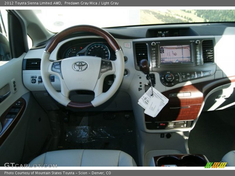 Predawn Gray Mica / Light Gray 2012 Toyota Sienna Limited AWD