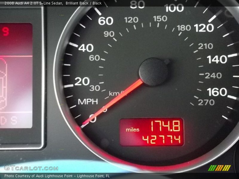 Brilliant Black / Black 2008 Audi A4 2.0T S-Line Sedan