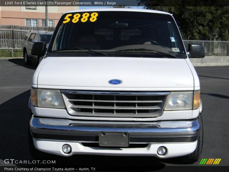 White / Beige 1995 Ford E Series Van E150 Passenger Conversion