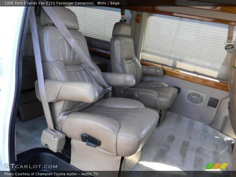 White / Beige 1995 Ford E Series Van E150 Passenger Conversion