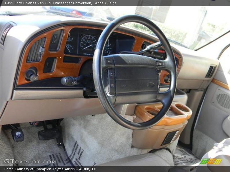 White / Beige 1995 Ford E Series Van E150 Passenger Conversion
