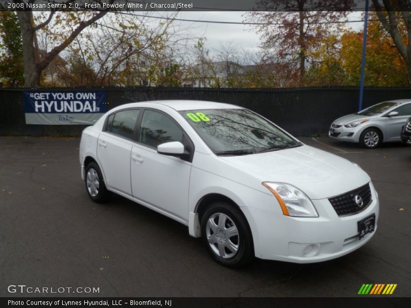 Fresh Powder White / Charcoal/Steel 2008 Nissan Sentra 2.0