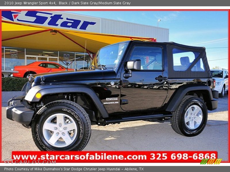 Black / Dark Slate Gray/Medium Slate Gray 2010 Jeep Wrangler Sport 4x4