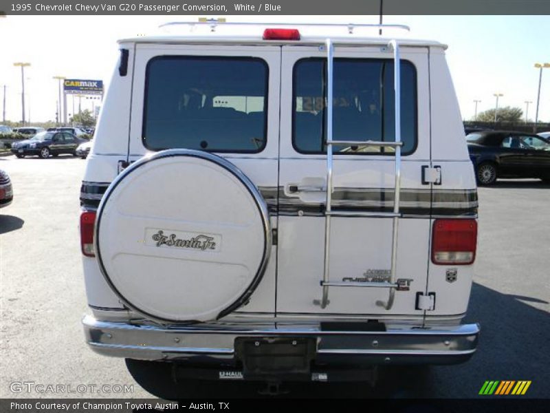 White / Blue 1995 Chevrolet Chevy Van G20 Passenger Conversion