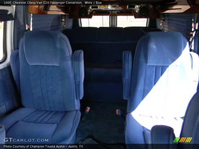White / Blue 1995 Chevrolet Chevy Van G20 Passenger Conversion
