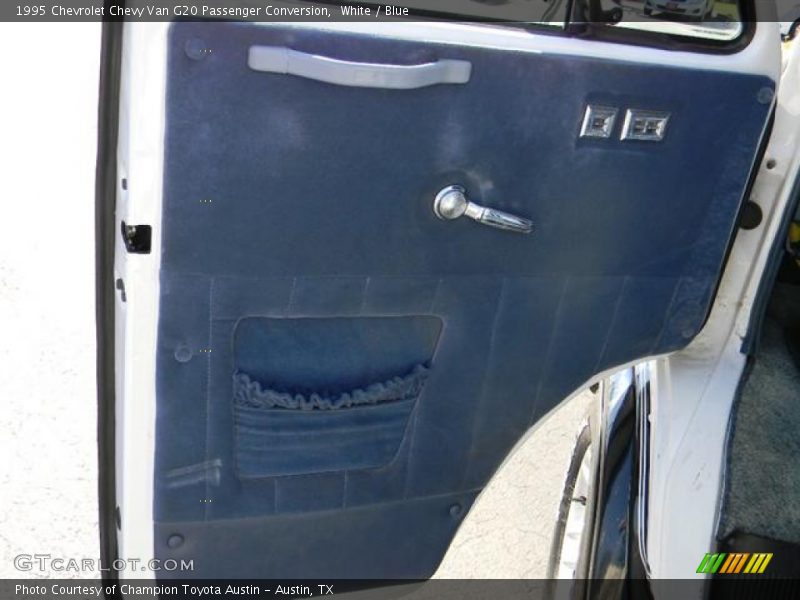 White / Blue 1995 Chevrolet Chevy Van G20 Passenger Conversion