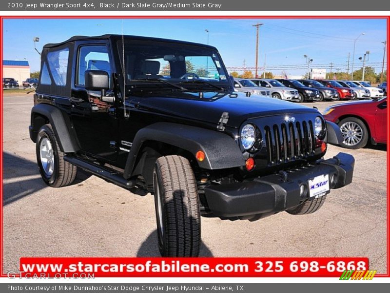 Black / Dark Slate Gray/Medium Slate Gray 2010 Jeep Wrangler Sport 4x4