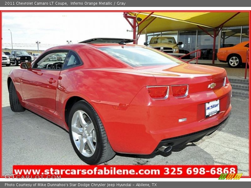Inferno Orange Metallic / Gray 2011 Chevrolet Camaro LT Coupe